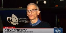Screen shot from a local news interview with RMSC Planetarium Director