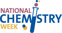 Illustration of the National Chemistry Week logo with a beaker