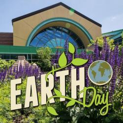 photo with Earth Day logo from the Children's Museum of Indianapolis