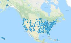 Map of the 2021 NASA Webb Community Event partners