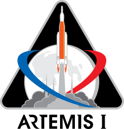 NASA Artemis I mission patch logo including rocket ship