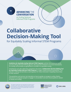 NGCP Equitably Scaling Collaborative Decision-Making Tool for Equitably Scaling Informal STEM Programs cover