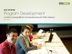 program guide cover for A NISE Network Guide to Creating Effective Learning Experiences for Public Audiences
