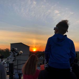 uffalo Museum of Science June 10, 2021 solar eclipse rooftop viewing