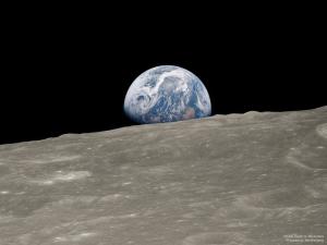Earthrise Apollo 8 image Image Credit: NASA, Apollo 8 Crew, Bill Anders; Processing and License: Jim Weigang