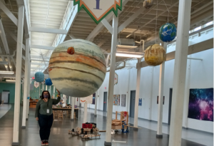 Westchester Childrens Museum Planets Solar System model hanging from ceiling