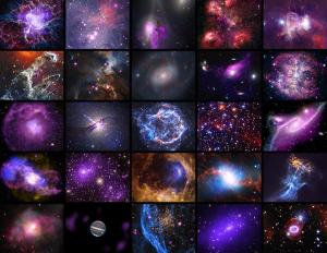 Chandra X-ray Observatory mosaic of 25 new images released in 2024