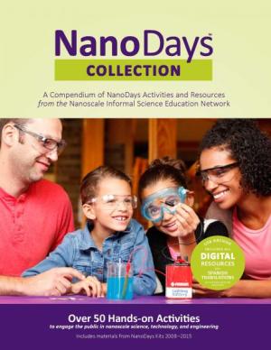 NanoDays Collection book cover featuring a family of learners observing materials