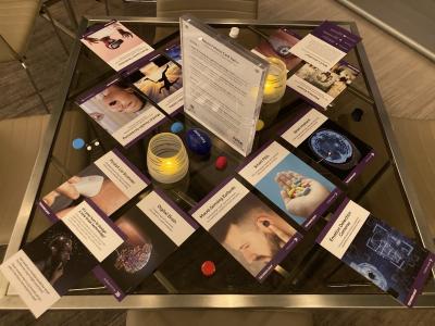 Society for Neuroscience 2023 conference Neuro Futures card game displayed on table