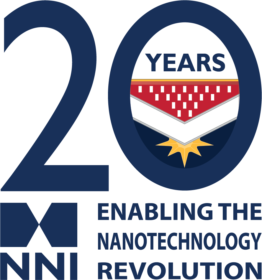 National Nanotechnology Initiative (NNI) 20th anniversary logo - enabling the nanotechnology revolution