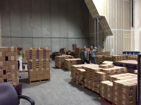 NanoDays 2015 fabricating boxes in warehouse