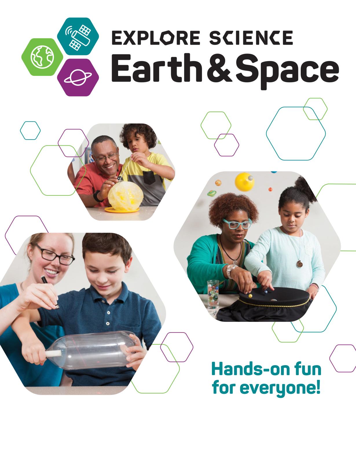 Ads and banners for Explore Science: Earth and Space