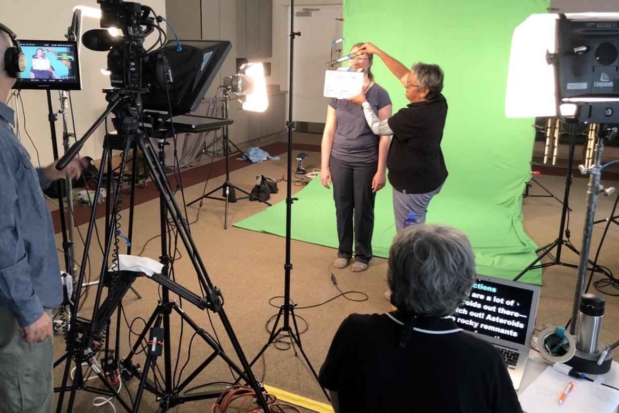 Filming a professional training video