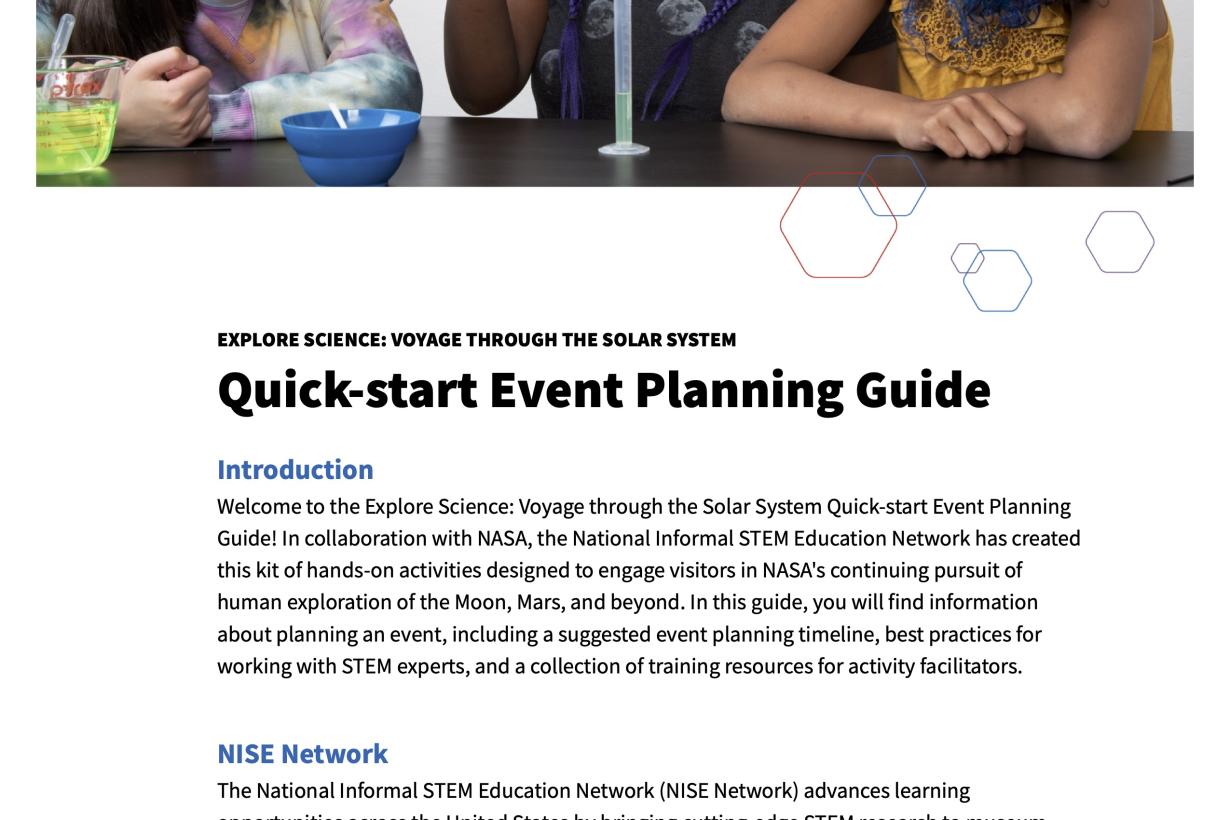 Voyage through the Solar System planning guide