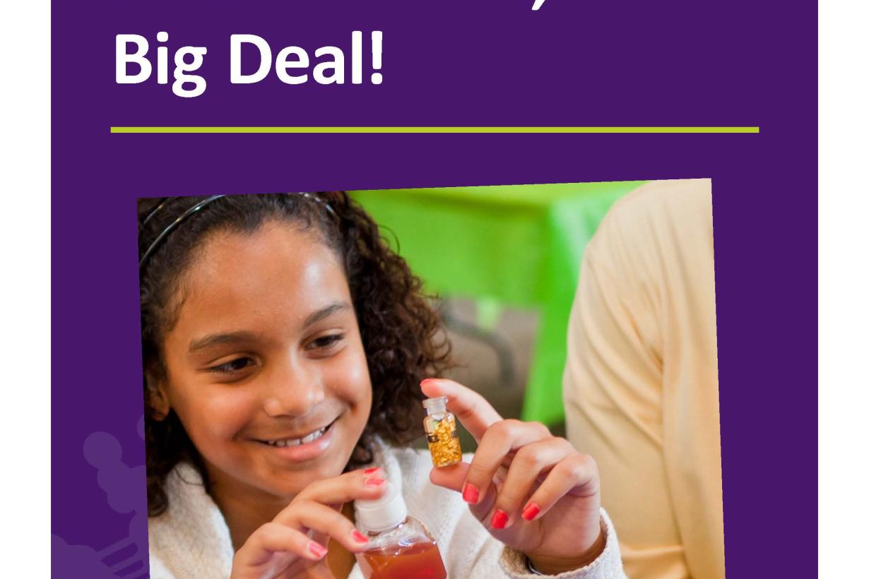 Small science big deal table sign