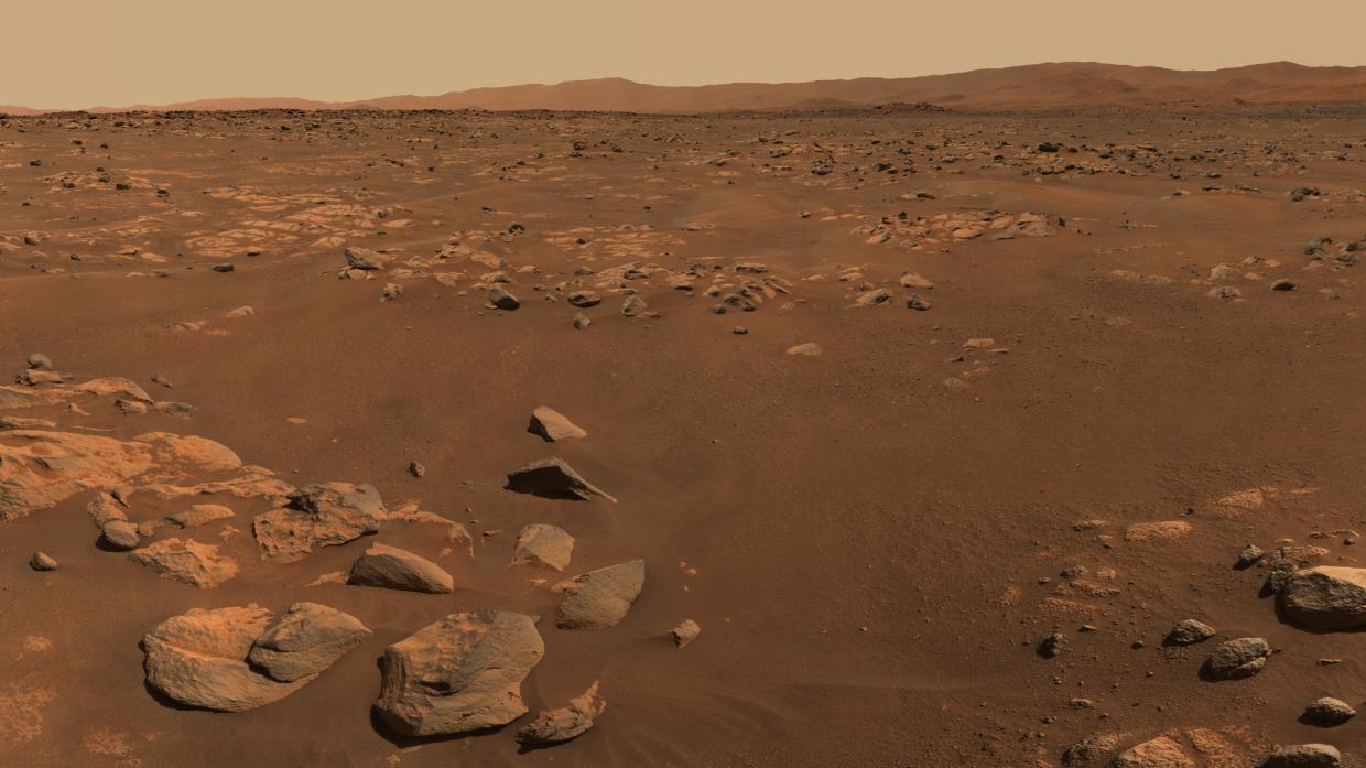 A panorama at Van Zyl Overlook on Mars from the NASA Perseverance rover