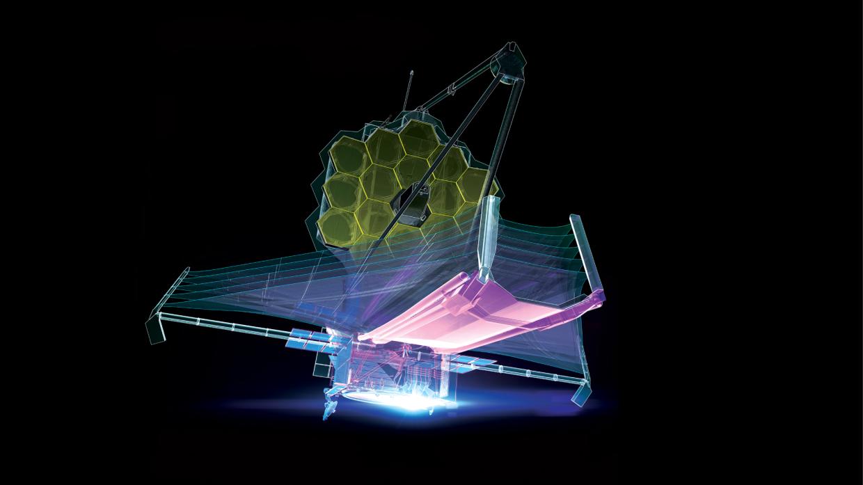 James Web Space Telescope 3D render