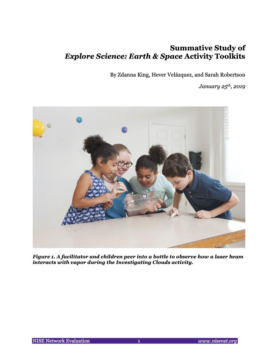 NISE Network SEISE Project Evaluation Earth and Space Toolkit Summative Evaluation cover