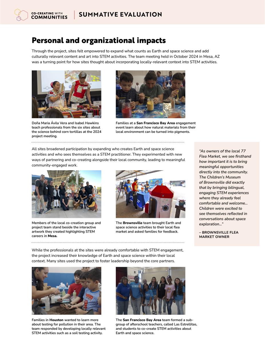 Co-Creating with Communities Summative Evaluation Report  - Executive Summary - May 2026 page 4