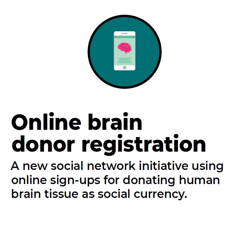 technology card for online brain donor registration