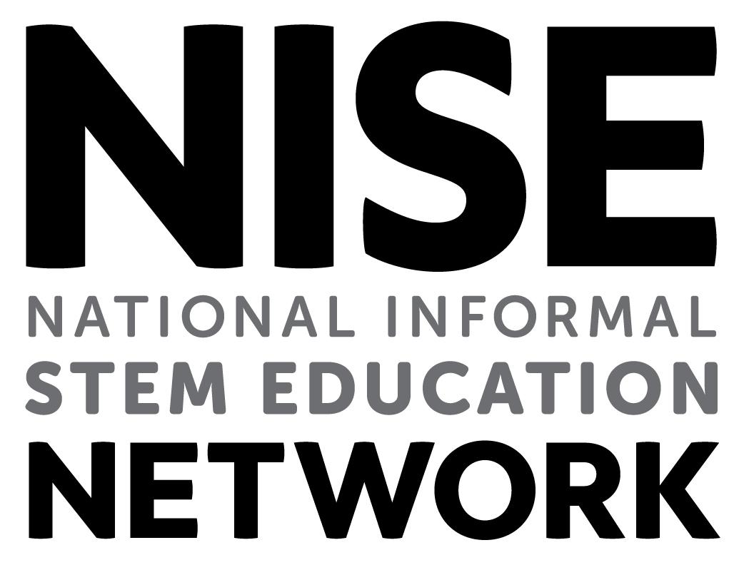 NISE Network logo - vertical B&W tint