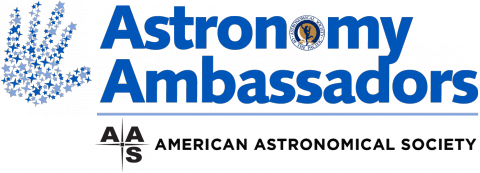 AAS Astronomy Ambassadors logo in blue