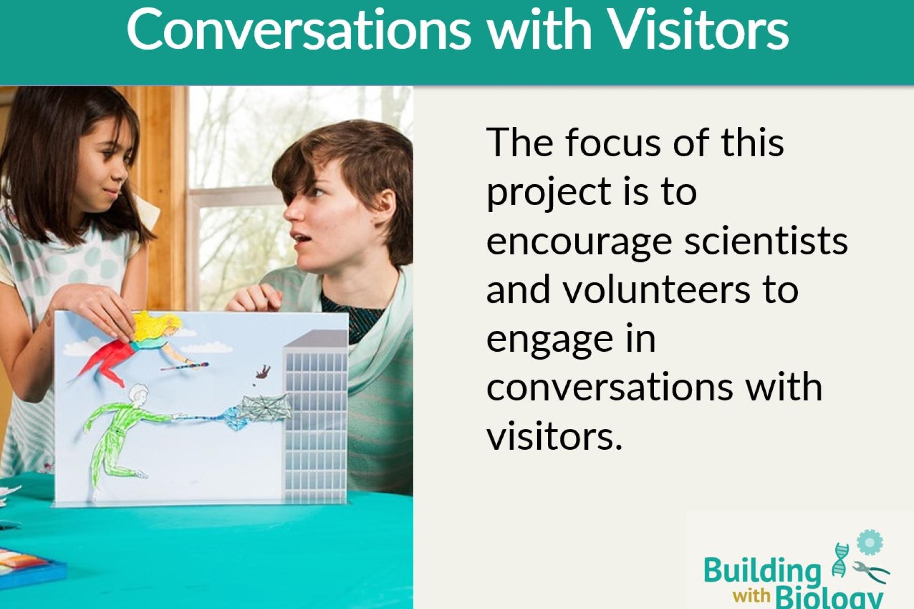 Powerpoint slide discussing Conversation with Visitors tips