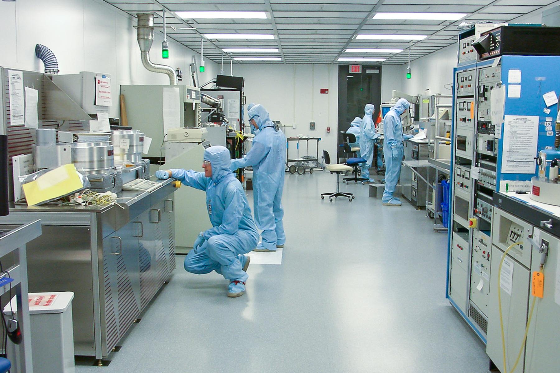 Scientific Image - Cornell Nanoscientists in clean room