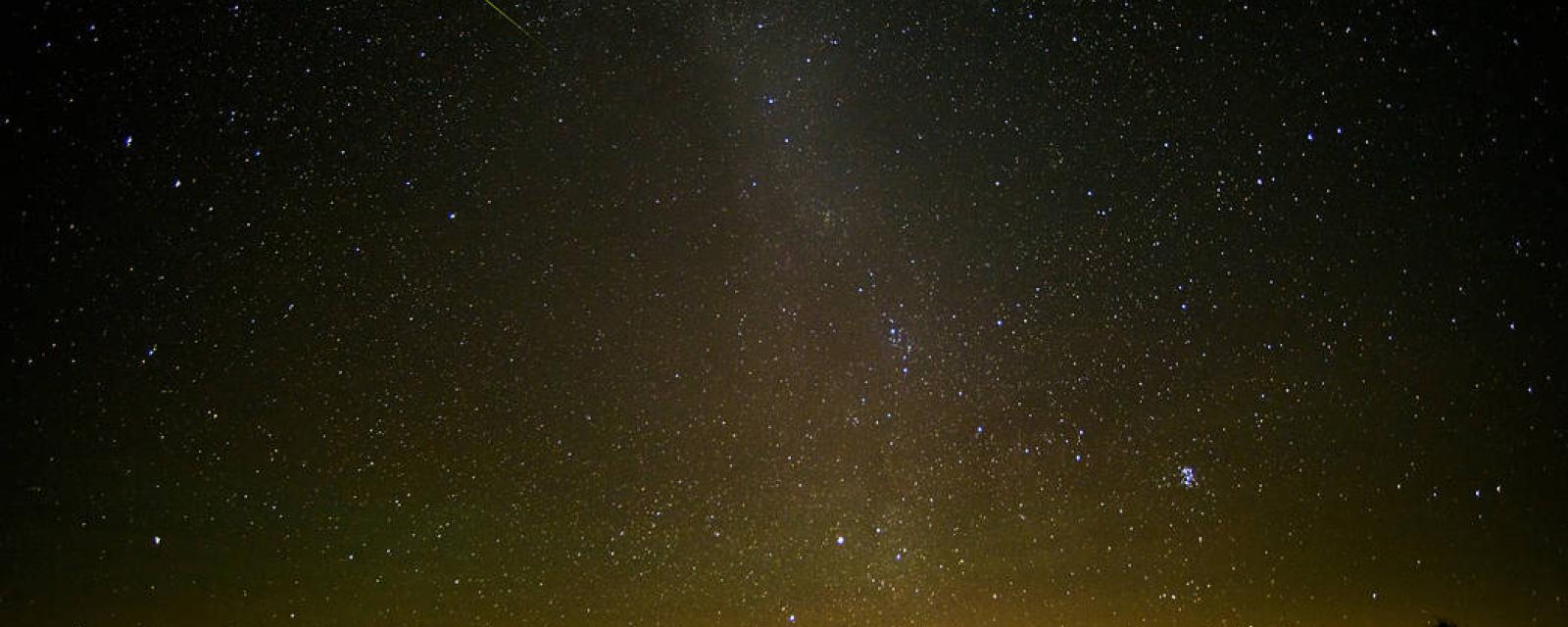 Perseid Meteor Shower - a meteor streaks across the sky 2016 in Spruce Knob West Virginia Credit NASA Bill Ingalls
