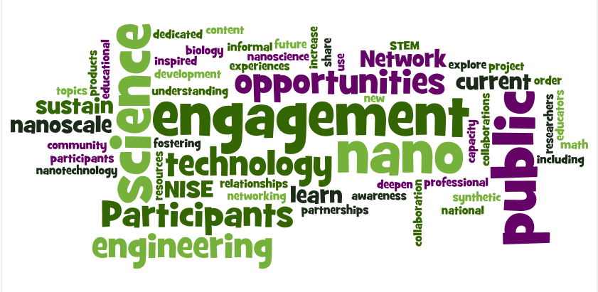 NISE Network 2015 Network-Wide Meeting wordle of meeting goals